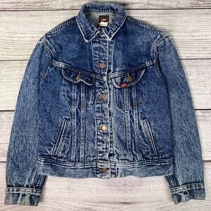 Vintage 1990s Lee Acid Wash Denim Jacket